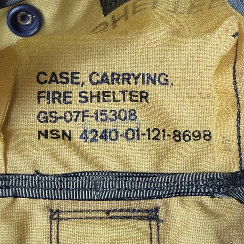 FSS Fire Shelter Case Clips Sealed Blanket Instructions Wildland Emergency 4/87